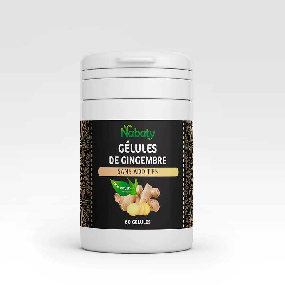60 gélules de gingembre (Sans additifs)
