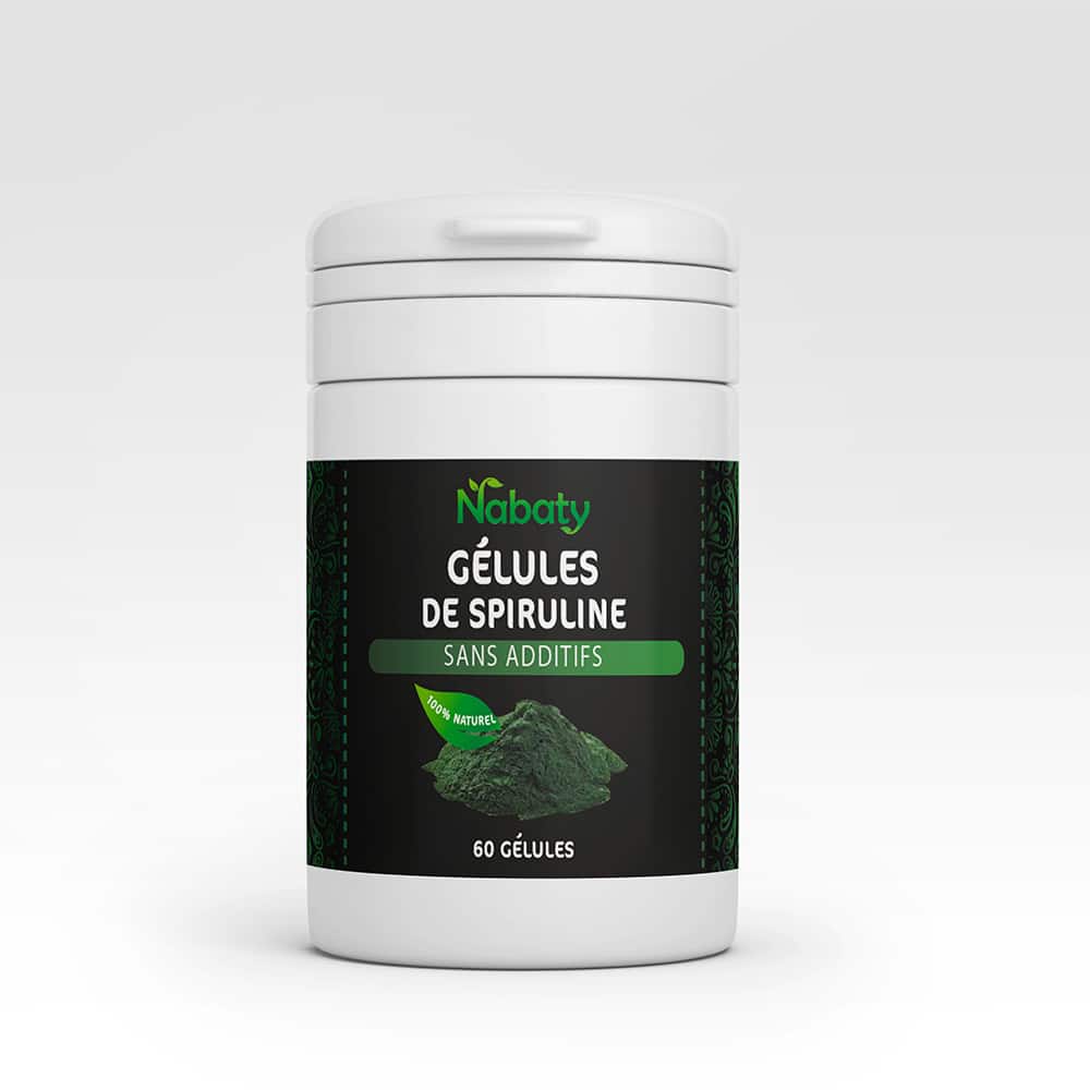 60 gélules de spiruline (Sans additifs)